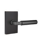 Emtek - Hercules Lever Dummy Pair with Modern Rectangular Rose for 1-1/4" to 2" Door - Flat Black