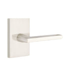 Emtek - Helios Lever Dummy Pair with Modern Rectangular Rose for 1-1/4" to 2" Door - Satin Nickel
