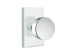 Emtek - Round Knob Dummy Pair with Modern Rectangular Rose for 1-1/4" to 2" Door - Polished Chrome