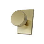 Emtek - Round Knob Dummy Pair with Modern Rectangular Rose for 1-1/4" to 2" Door - Satin Brass