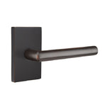 Emtek - Stuttgart Lever Dummy Pair with Modern Rectangular Rose for 1-1/4" to 2" Door - Oil Rubbed Bronze
