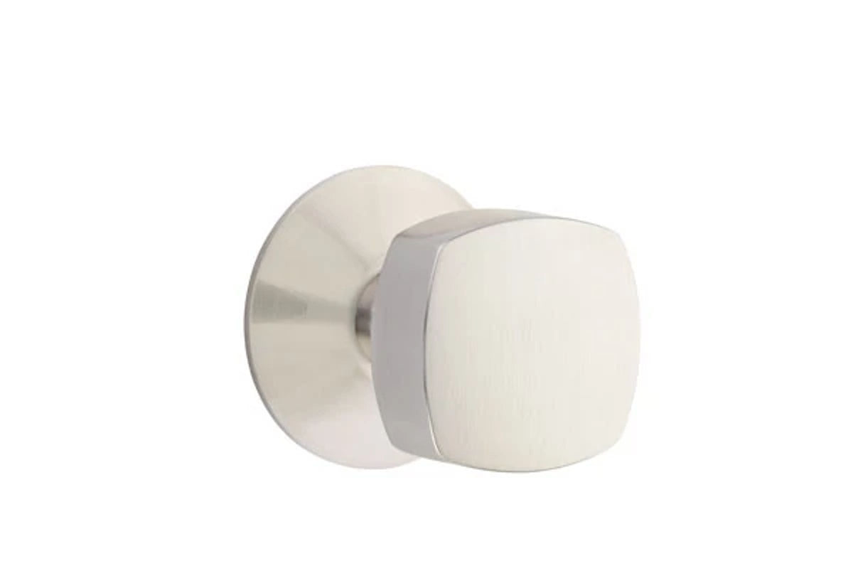 Emtek - Freestone Knob Dummy Pair with Modern Rectangular Rose for 1-1/4" to 2" Door