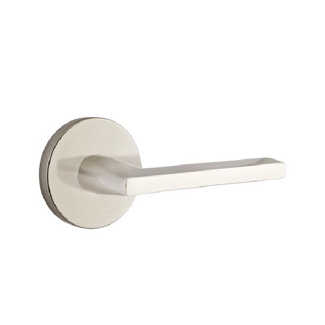 Emtek - Helios Lever Dummy Pair with Disk Rose for 1-1/4" to 2" Door - Satin Nickel
