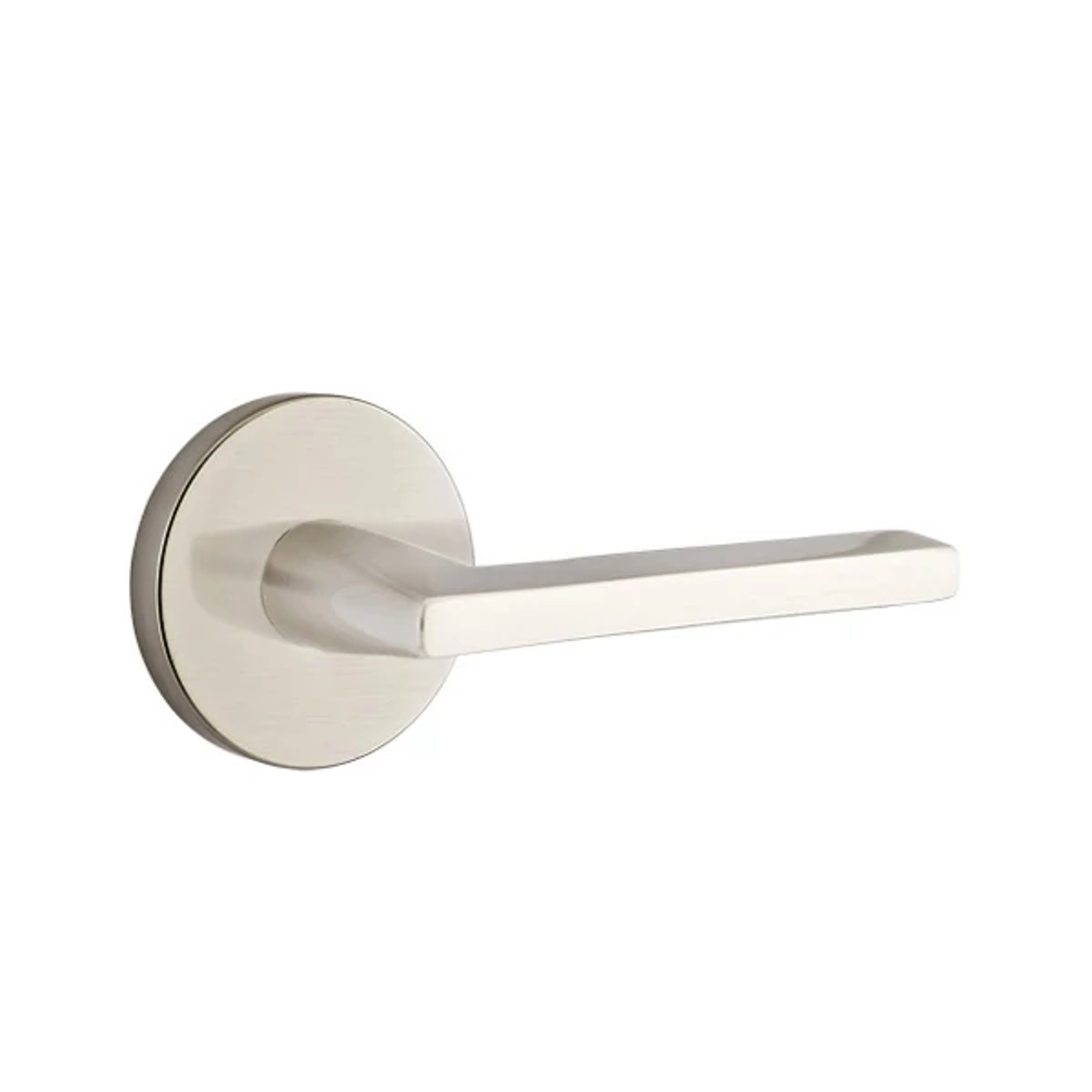 Emtek C5109HLOUS15 Helios Lever 2-3/8" Backset Passage with Disk Rose with CF Mechanism for 1-3/8" to 1-3/4" Door Satin Nickel Finish Main image