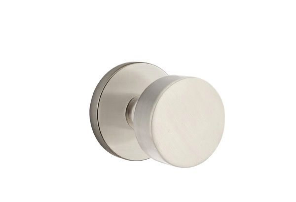 Emtek - Round Knob Dummy Pair with Disk Rose for 1-1/4" to 2" Door - Satin Nickel