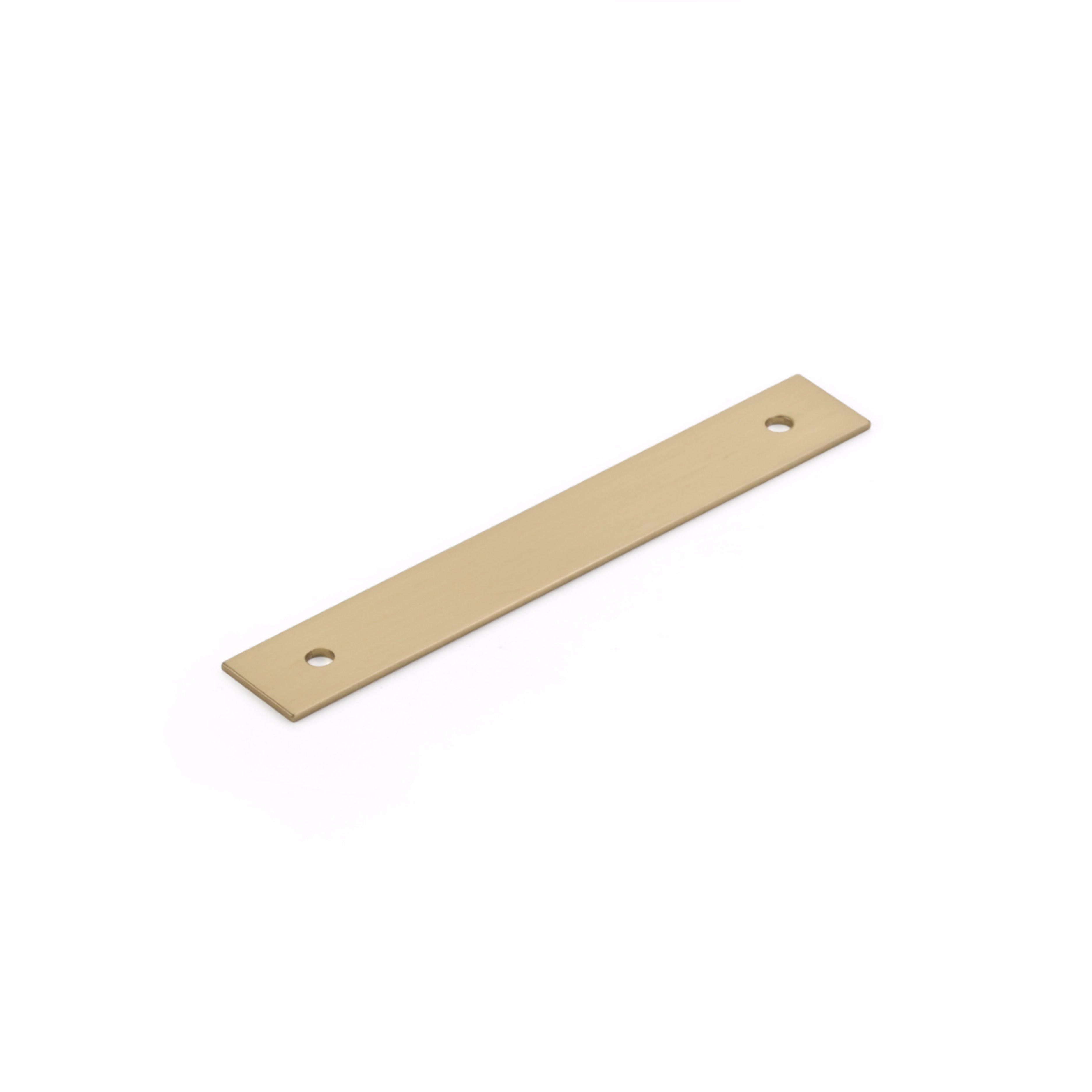 Schaub 5103B-SSB 3-1/2" Center to Center Pub House Backplate for Pull Signature Satin Brass Finish