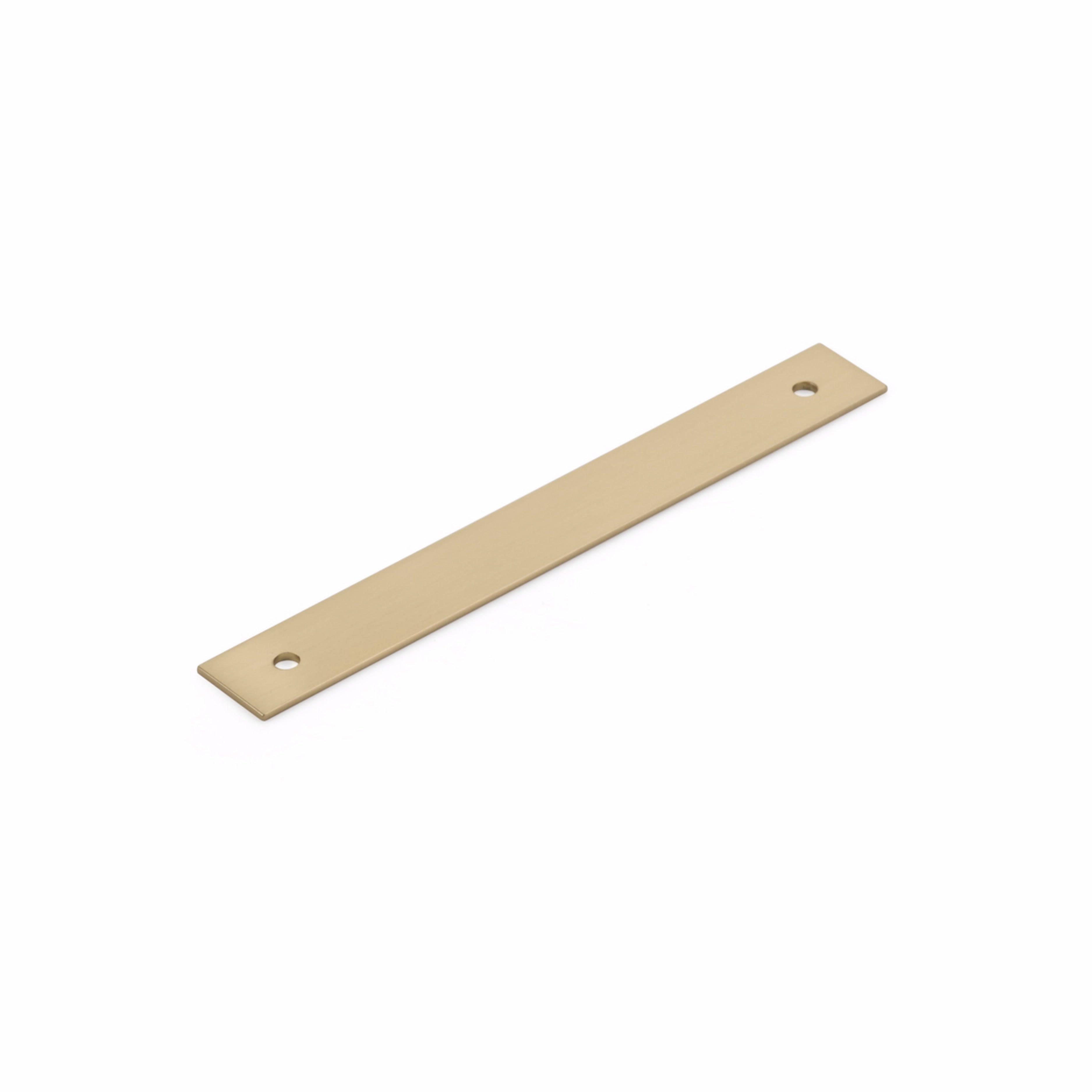 Schaub 5105B-SSB 5" Center to Center Pub House Backplate for Pull Signature Satin Brass Finish Main image
