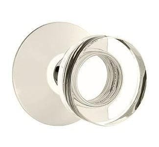 Emtek - Modern Disc Glass Knob 2-3/8" Backset Privacy with Disk Rose for 1-1/4" to 2" Door Main image