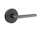 Emtek - Helios Lever 2-3/8" Backset Passage with Disk Rose for 1-1/4" to 2" Door - Oil Rubbed Bronze (Left Hand)