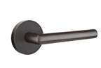 Emtek - Stuttgart Lever 2-3/8" Backset Passage with Disk Rose for 1-1/4" to 2" Door - Oil Rubbed Bronze (Left Hand)