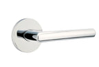 Emtek - Stuttgart Lever 2-3/8" Backset Passage with Disk Rose for 1-1/4" to 2" Door - Polished Chrome (Left Hand)