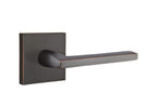 Emtek - Helios Lever 2-3/8" Backset Passage with Square Rose for 1-1/4" to 2" Door - Oil Rubbed Bronze (Left Hand)
