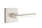 Emtek - Helios Lever 2-3/8" Backset Passage with Square Rose for 1-1/4" to 2" Door - Satin Nickel (Left Hand)