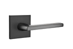 Emtek - Helios Lever 2-3/8" Backset Passage with Square Rose for 1-1/4" to 2" Door - Flat Black (Right Hand)