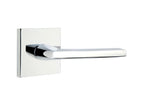 Emtek - Helios Lever 2-3/8" Backset Passage with Square Rose for 1-1/4" to 2" Door - Polished Chrome (Left Hand)