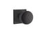 Emtek 4716LAUUS19 Laurent Knob Single Cylinder Transitional Heritage Sectional Handleset Flat Black Finish