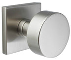 Emtek - Round Knob 2-3/8" Backset Passage with Square Rose for 1-1/4" to 2" Door - Satin Nickel