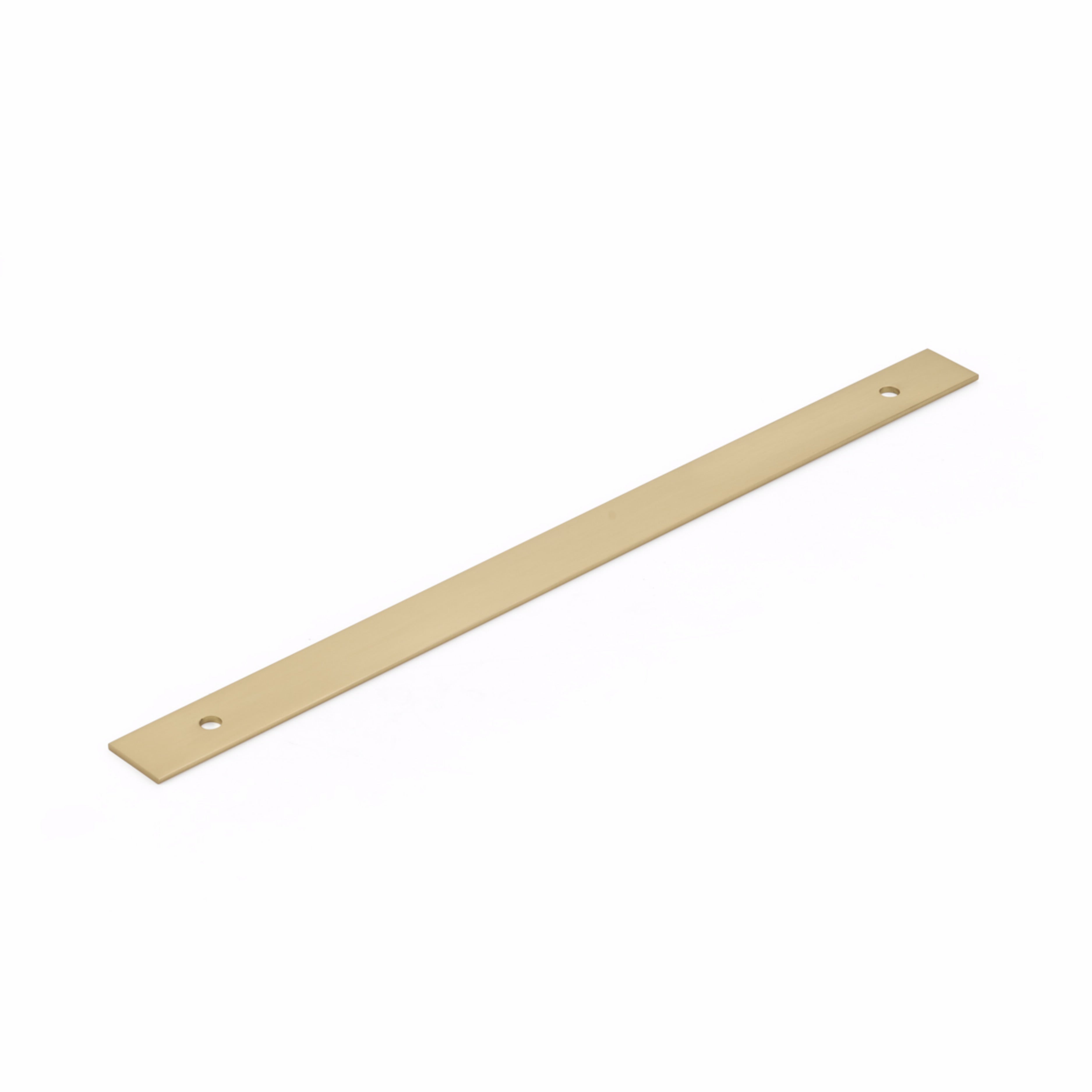 Schaub 5112B-SSB 12" Center to Center Pub House Backplate for Pull Signature Satin Brass Finish
