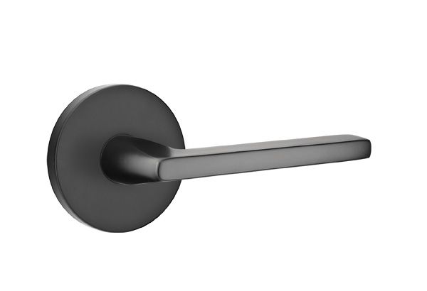 Emtek - Helios Lever 2-3/8" Backset Privacy with Disk Rose for 1-1/4" to 2" Door Secondary image