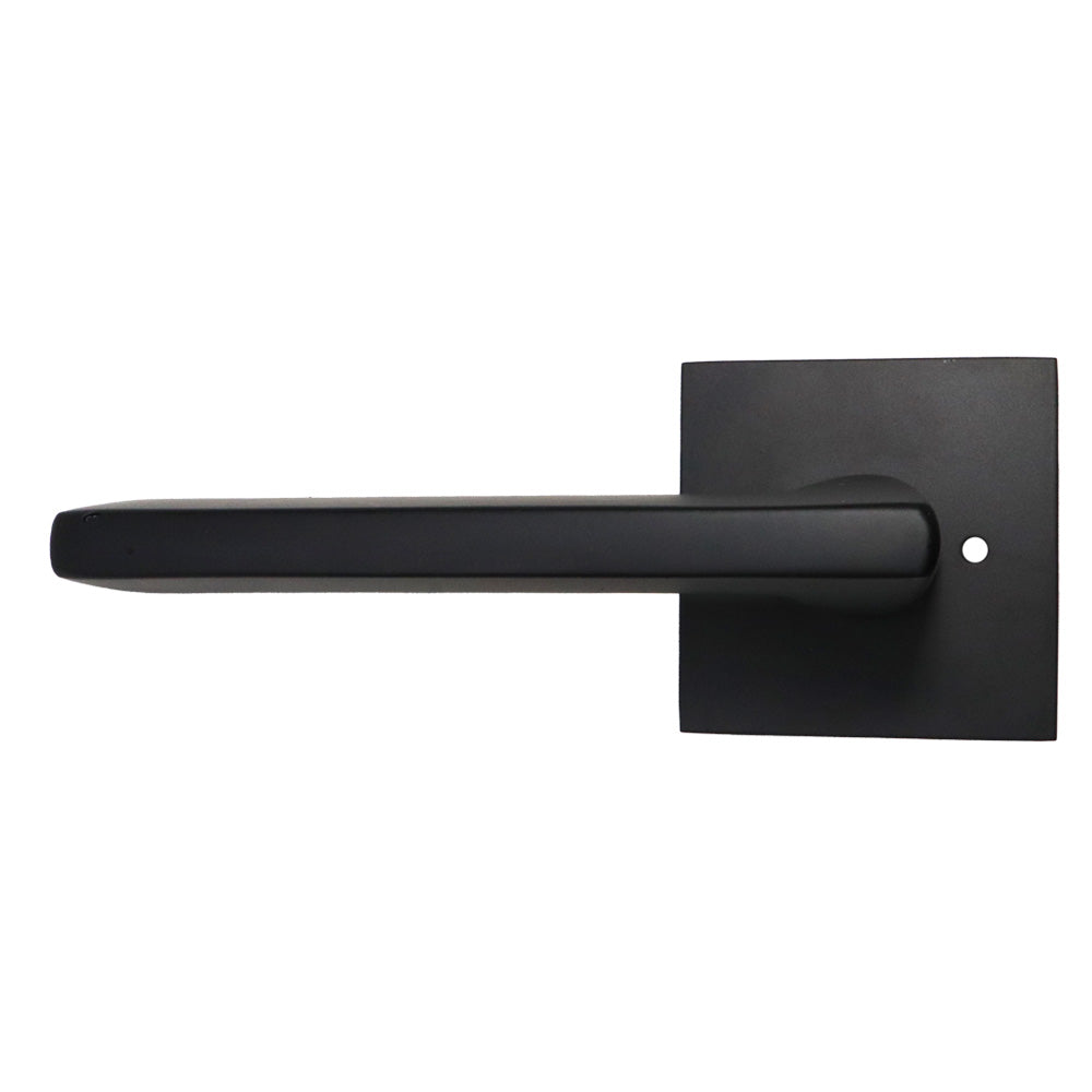 Emtek - Helios Lever 2-3/8" Backset with Radius Latch Strike Privacy with Square Rose for 1-1/4" to 2" Door Secondary image