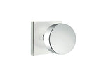 Emtek - Round Knob 2-3/8" Backset Privacy with Square Rose for 1-1/4" to 2" Door - Polished Chrome