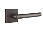 Emtek - Stuttgart Lever 2-3/8" Backset Privacy with Square Rose for 1-1/4" to 2" Door - Oil Rubbed Bronze (Left Hand)