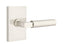 Emtek 5212HECUS15LH Hercules Lever Left Hand 2-3/8" Backset Privacy with Modern Rectangular Rose for 1-1/4" to 2" Door Satin Nickel Finish