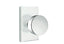 Emtek 5212ROUUS26 Round Knob 2-3/8" Backset Privacy with Modern Rectangular Rose for 1-1/4" to 2" Door Polished Chrome Finish