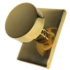 Emtek - Round Knob 2-3/8" Backset Privacy with Modern Rectangular Rose for 1-1/4" to 2" Door - Unlacquered Brass