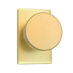 Emtek - Round Knob 2-3/8" Backset Privacy with Modern Rectangular Rose for 1-1/4" to 2" Door - Satin Brass
