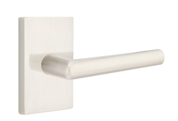 Emtek - Stuttgart Lever 2-3/8" Backset Privacy with Modern Rectangular Rose for 1-1/4" to 2" Door Secondary image