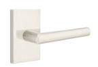 Emtek - Stuttgart Lever 2-3/8" Backset Privacy with Modern Rectangular Rose for 1-1/4" to 2" Door - Satin Nickel (Left Hand)