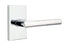 Emtek 5212STUUS26RH Stuttgart Lever Right Hand 2-3/8" Backset Privacy with Modern Rectangular Rose for 1-1/4" to 2" Door Polished Chrome Finish