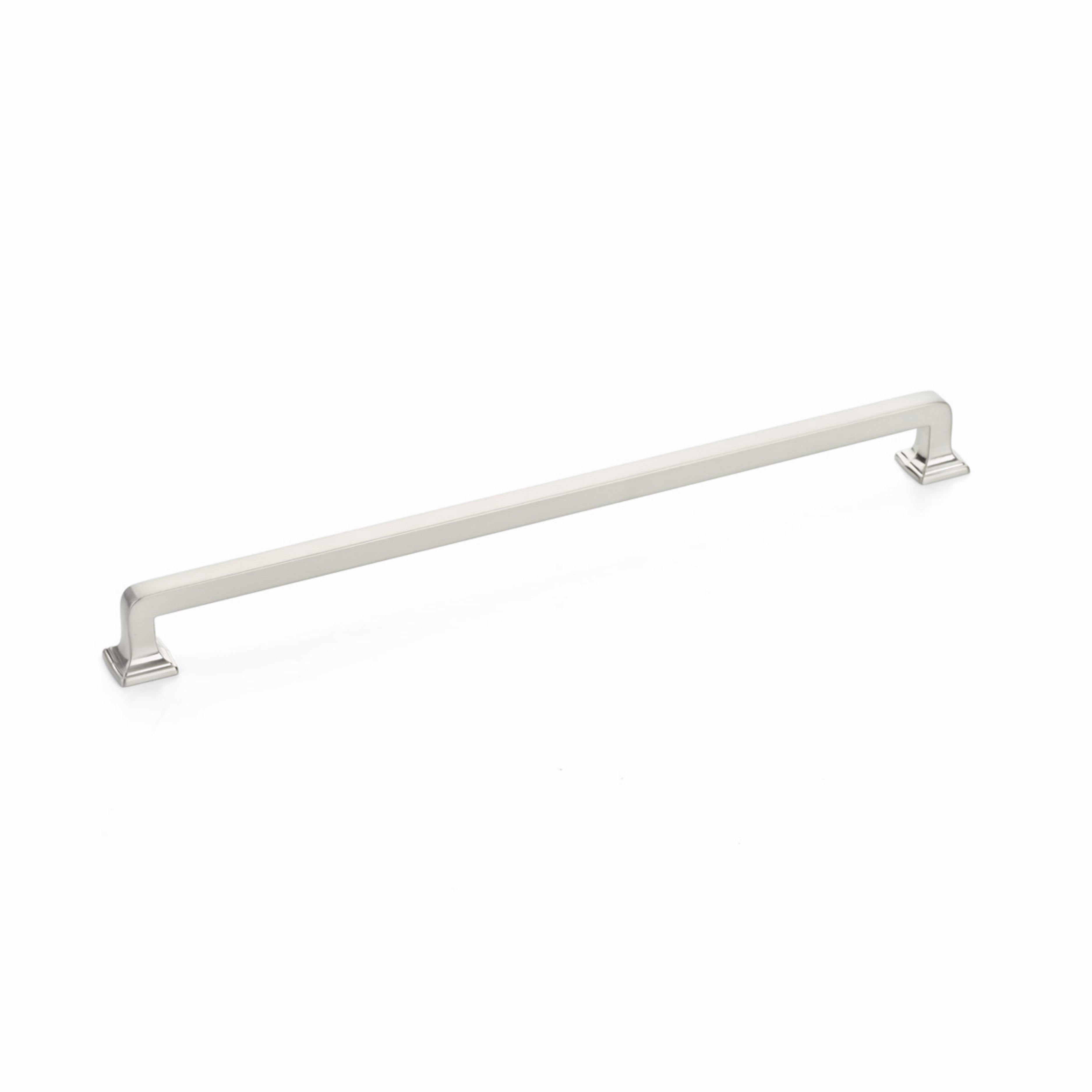 Schaub 525-BN 12" Center to Center Menlo Park Cabinet Pull Brushed Nickel Finish Main image