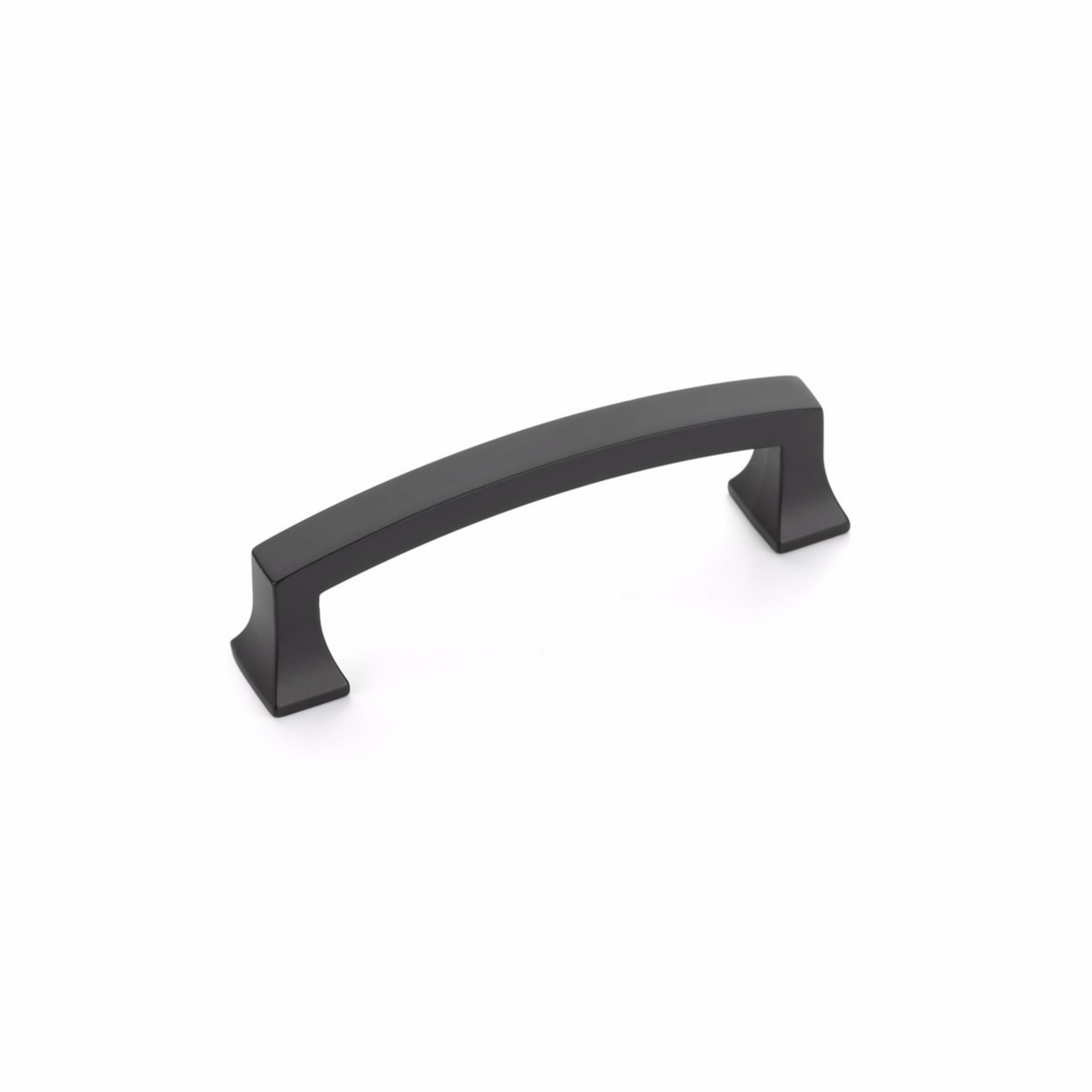 Schaub 526-MB 3-1/2" Center to Center Menlo Park Arched Cabinet Pull Matte Black Finish