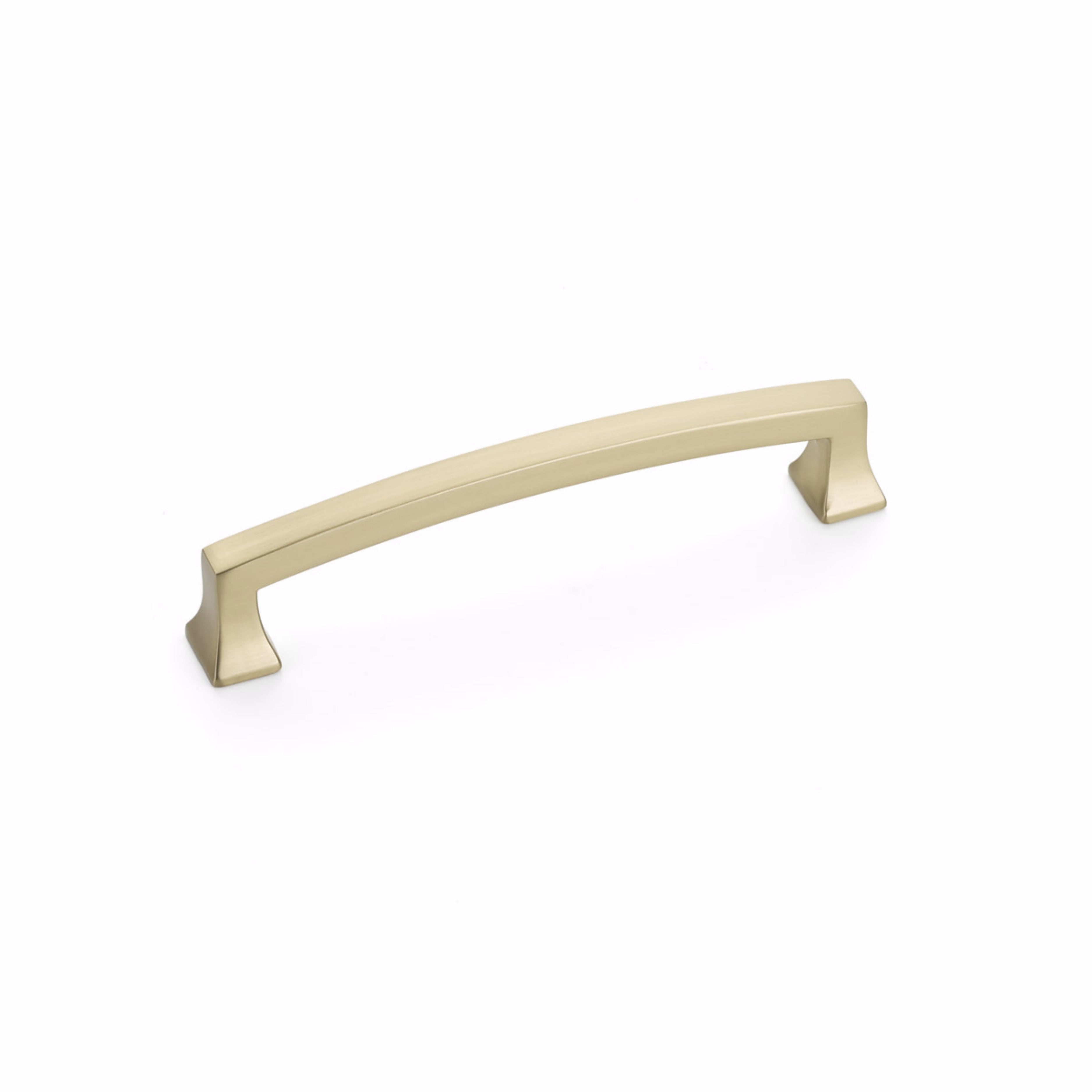 Schaub 527-SSB 5" Center to Center Menlo Park Arched Cabinet Pull Signature Satin Brass Finish