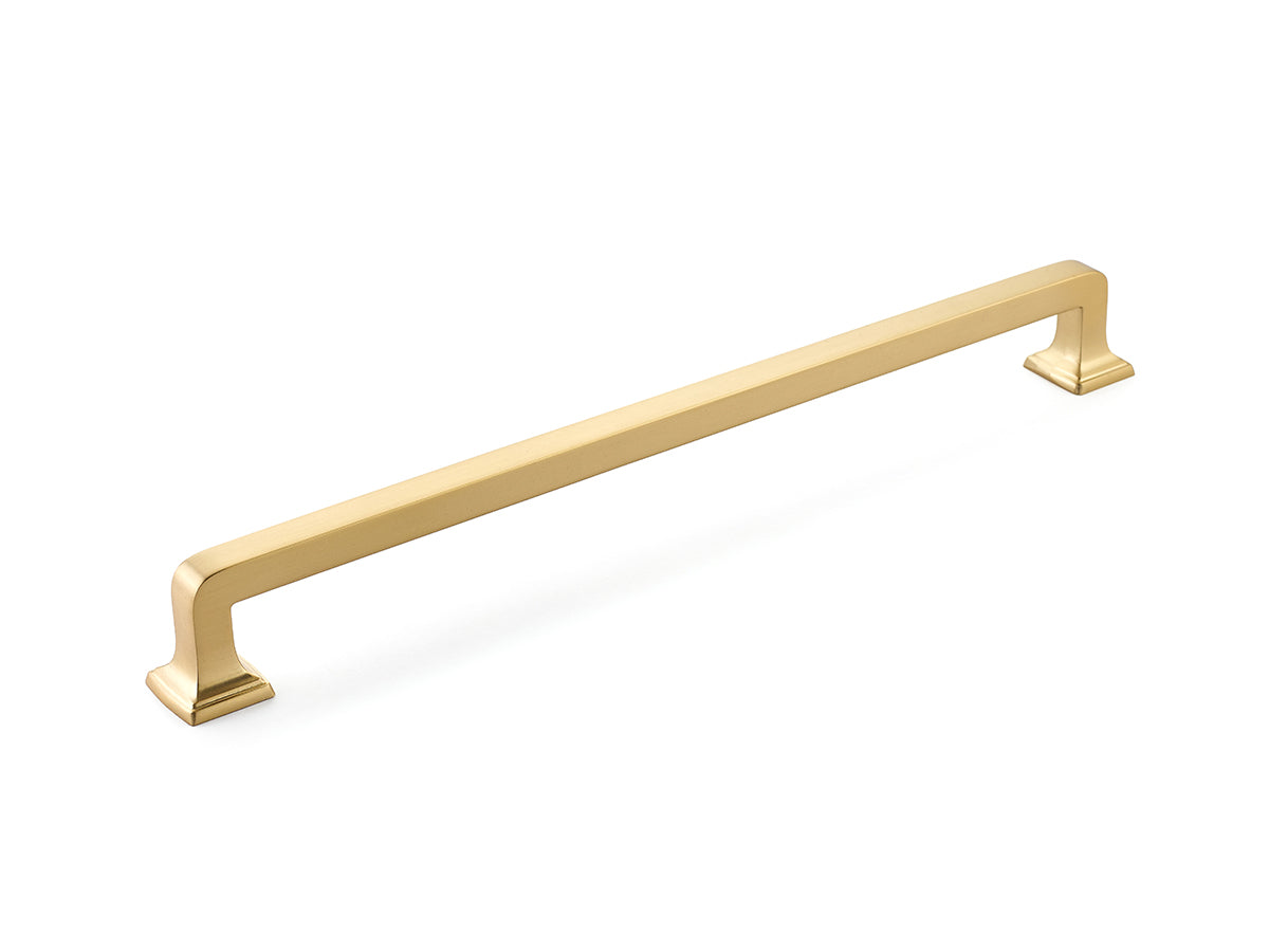 Schaub 535-SSB 15" Center to Center Menlo Park Appliance Pull Signature Satin Brass Finish Main image