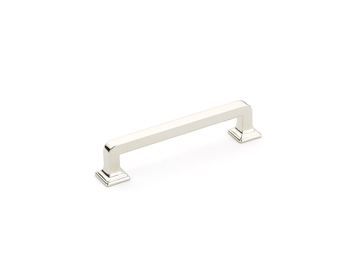 Schaub 538-PN 4" Center to Center Menlo Park Cabinet Pull Polished Nickel Finish Main image