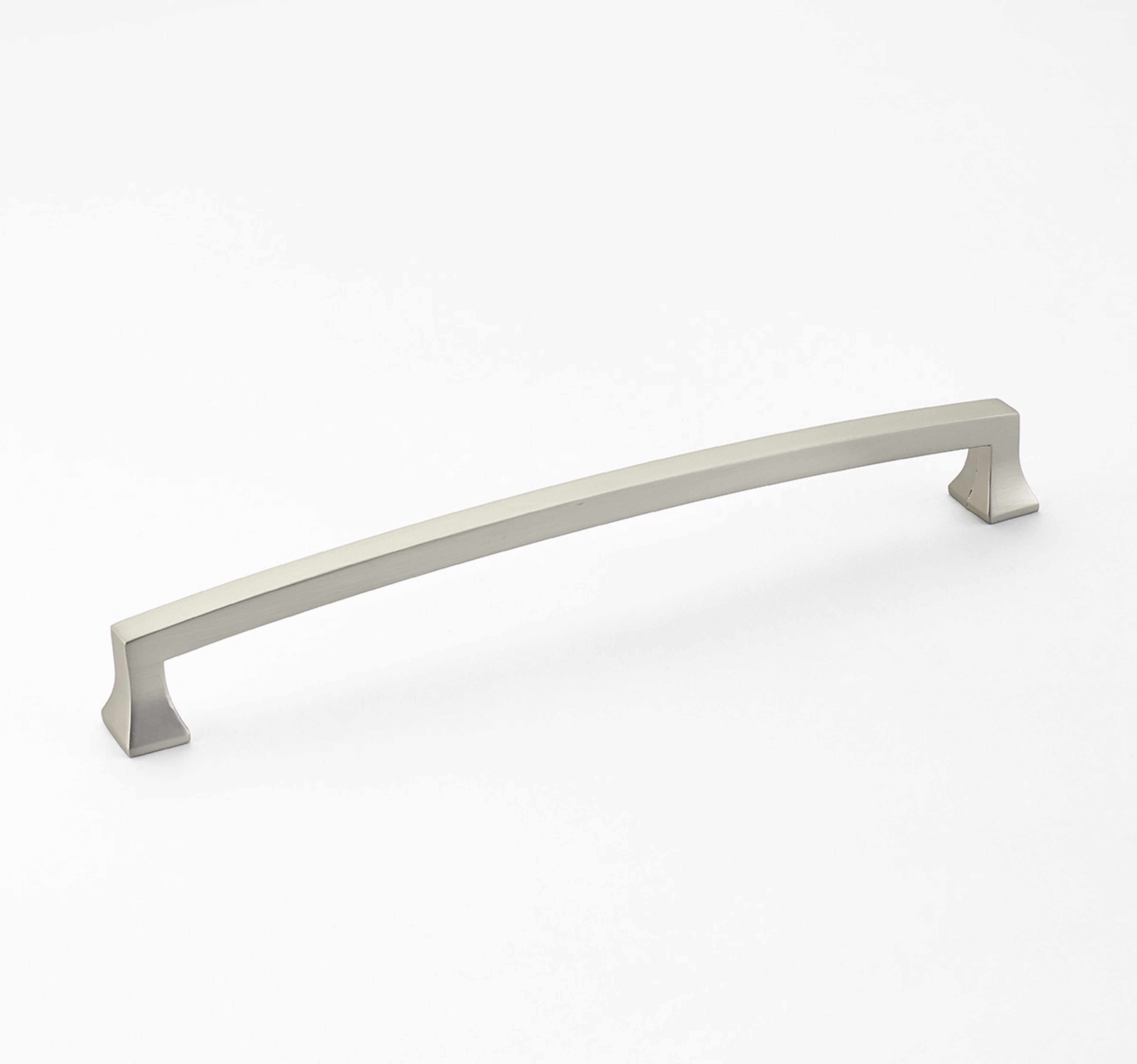 Schaub 540-15 8" Center to Center Menlo Park Arched Cabinet Pull Satin Nickel Finish