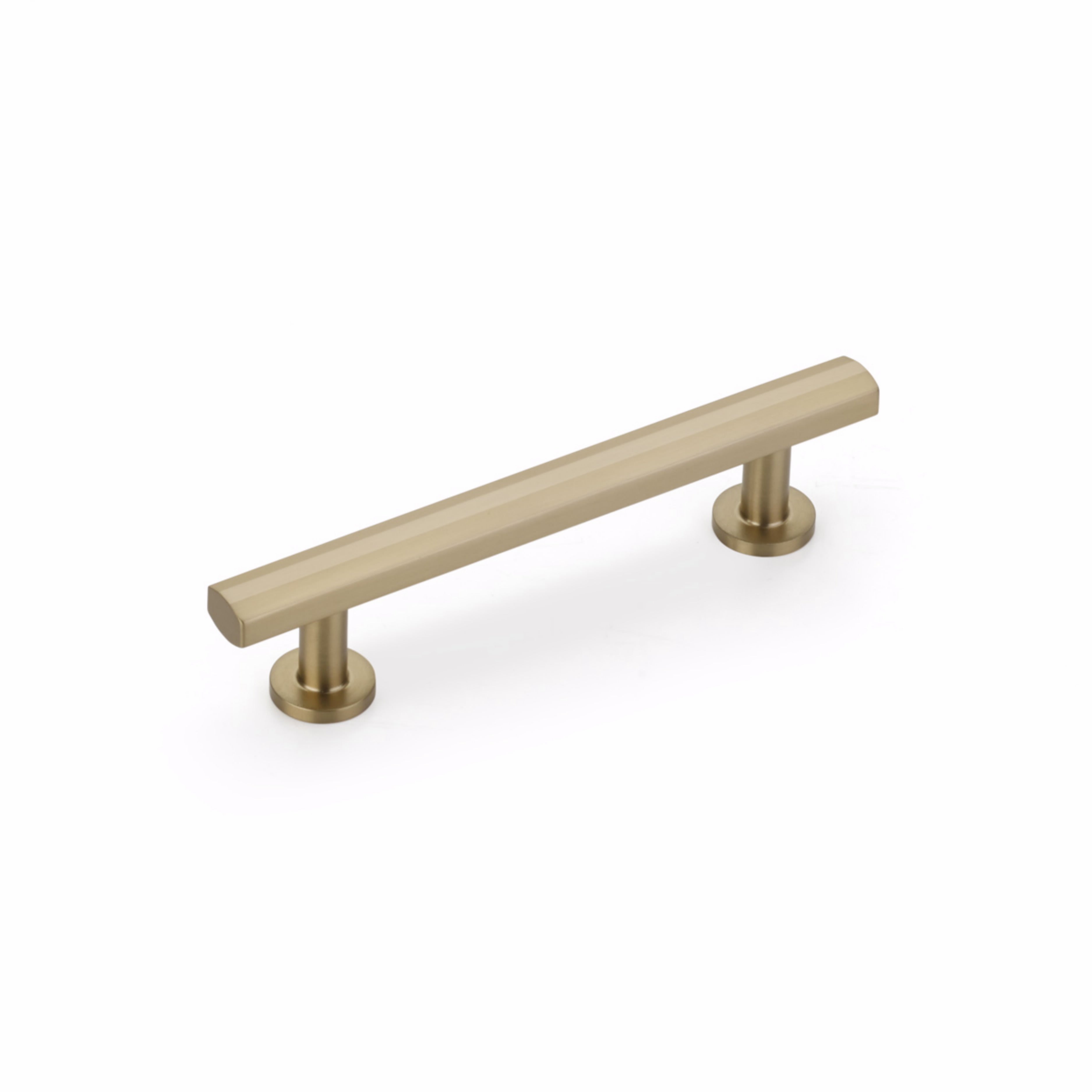 Schaub 553-SSB 4" Center to Center Heathrow Cabinet Pull Signature Satin Brass Finish Main image