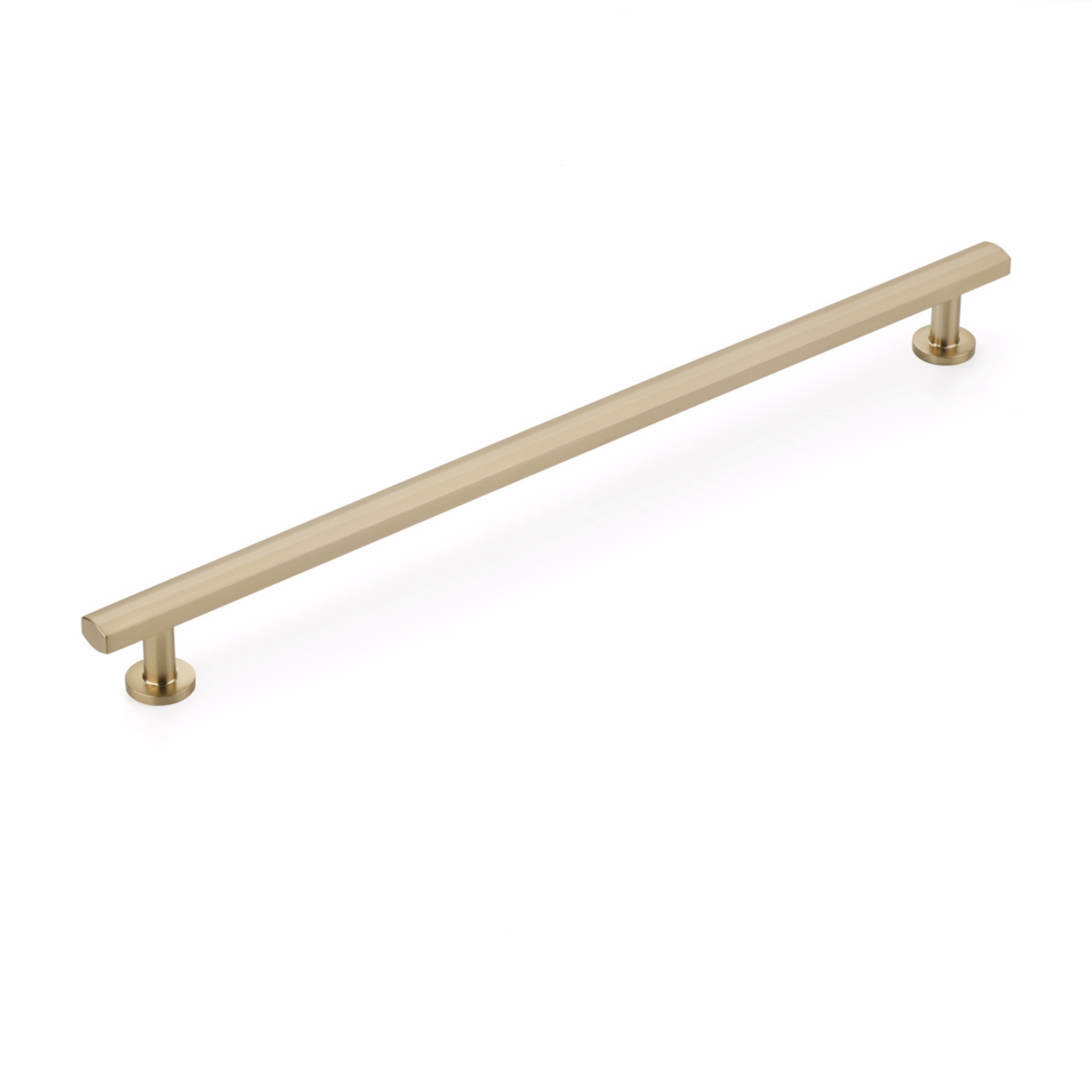 Schaub 563-SSB 12" Center to Center Heathrow Cabinet Pull Signature Satin Brass Finish Main image