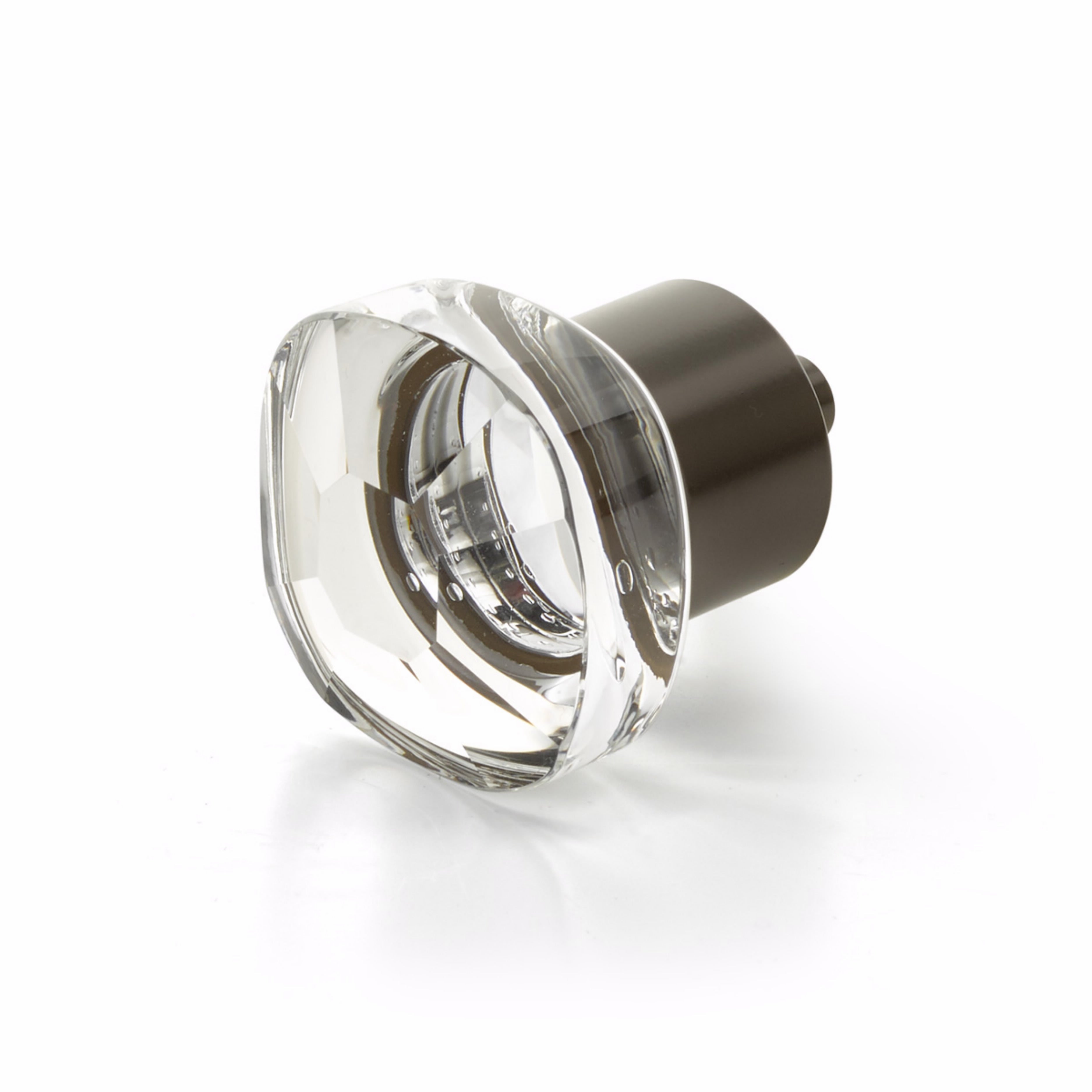 Schaub 61-10B City Lights Soft Square Glass Knob Oil Rubbed Bronze Finish Main image