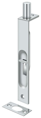 Deltana - 6" Flush Bolt; Heavy Duty; Square - Bright Chrome