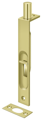 Deltana - 6" Flush Bolt; Heavy Duty; Square - Bright Brass
