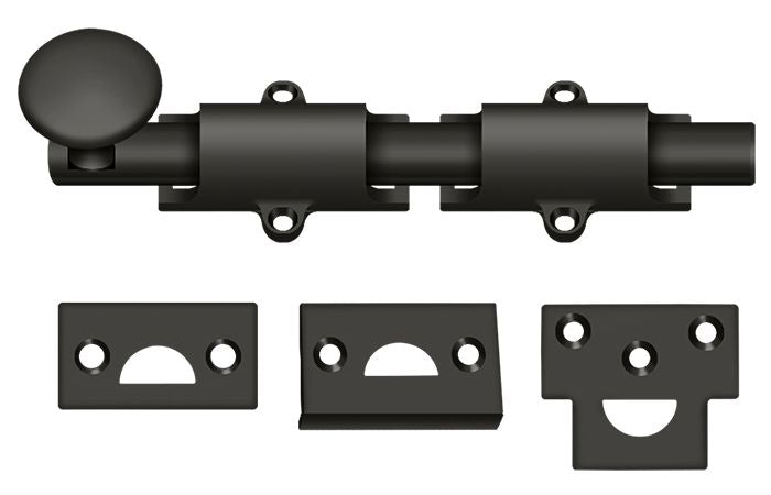 Deltana - 6" Surface Bolt; Heavy Duty - Oil Rubbed Bronze