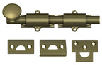 Deltana - 6" Surface Bolt; Heavy Duty - Antique Brass