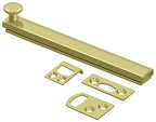 Deltana - 6" Surface Bolt; Concealed Screw; Heavy Duty - Bright Brass