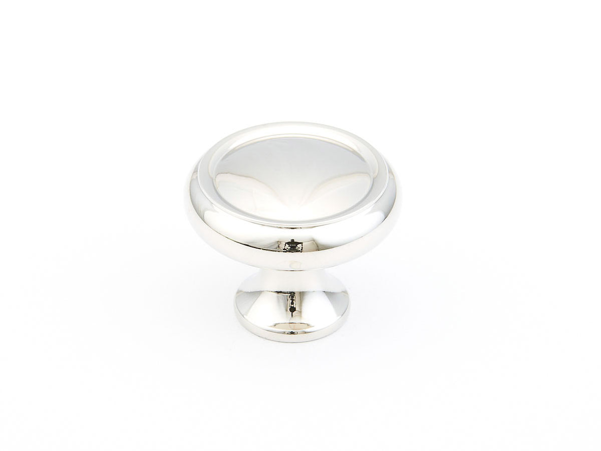 Schaub 711-PN 1-1/4" Country Traditional Cabinet Knob Polished Nickel Finish Main image