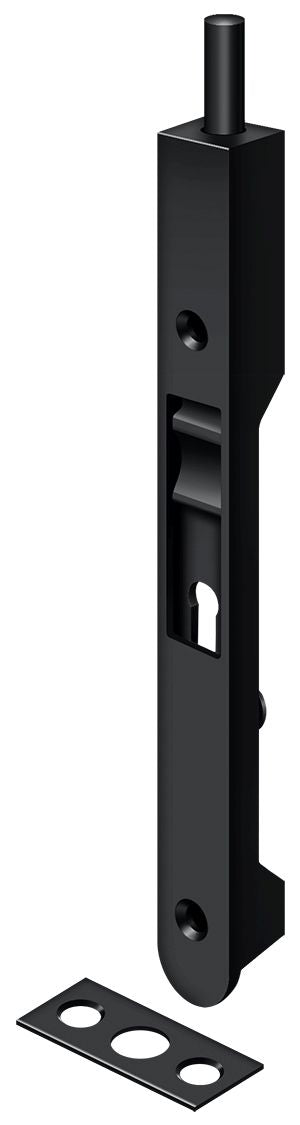 Deltana - 7" Flush Bolt; Heavy Duty - Black