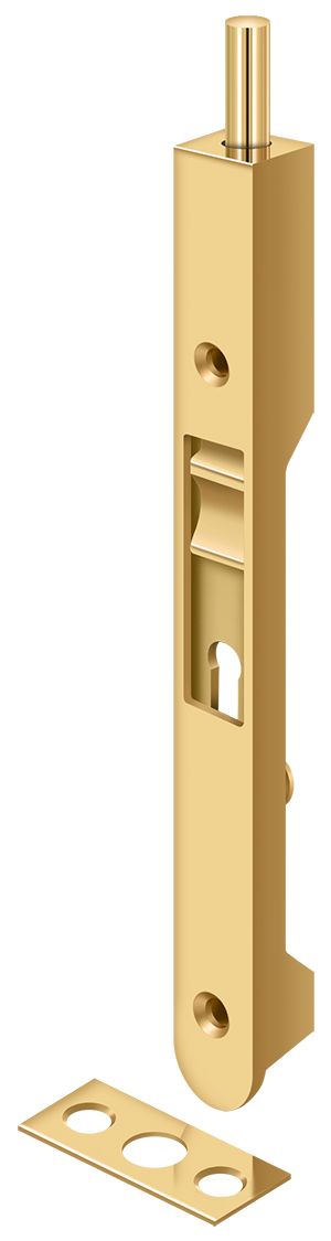 Deltana - 7" Flush Bolt; Heavy Duty - Lifetime Brass